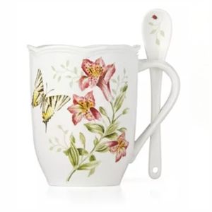Lenox Butterfly Mug and Spoon